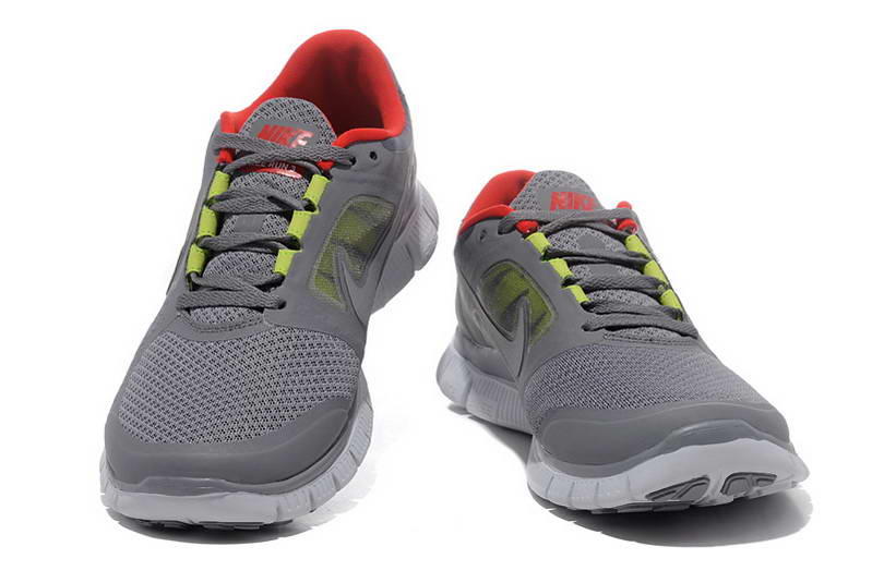 Nike Free run Womens Shoes 5.0 breathable Dark Gray Red (4)